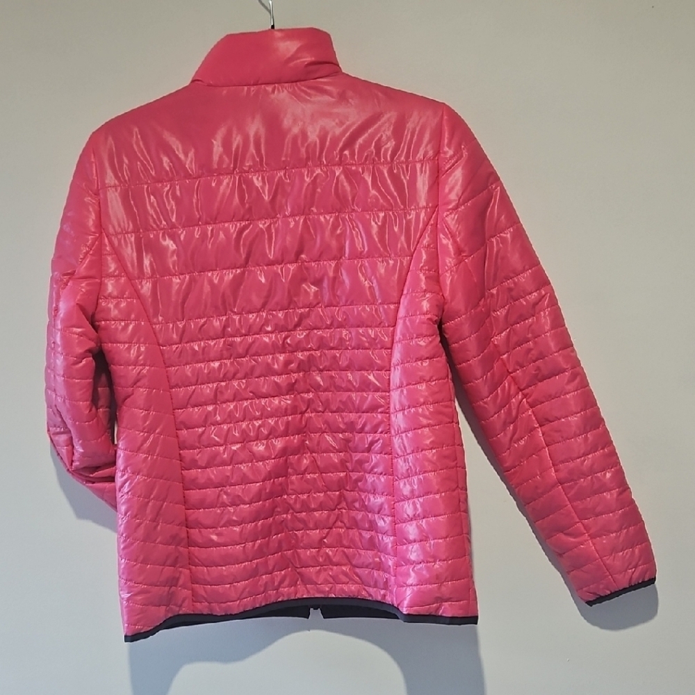 Talbots Vibrant Pink Puffer Jacket - Picture 3 of 8